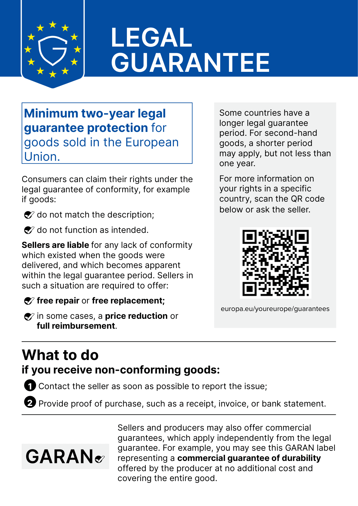 EU-Gewährleistungslabel