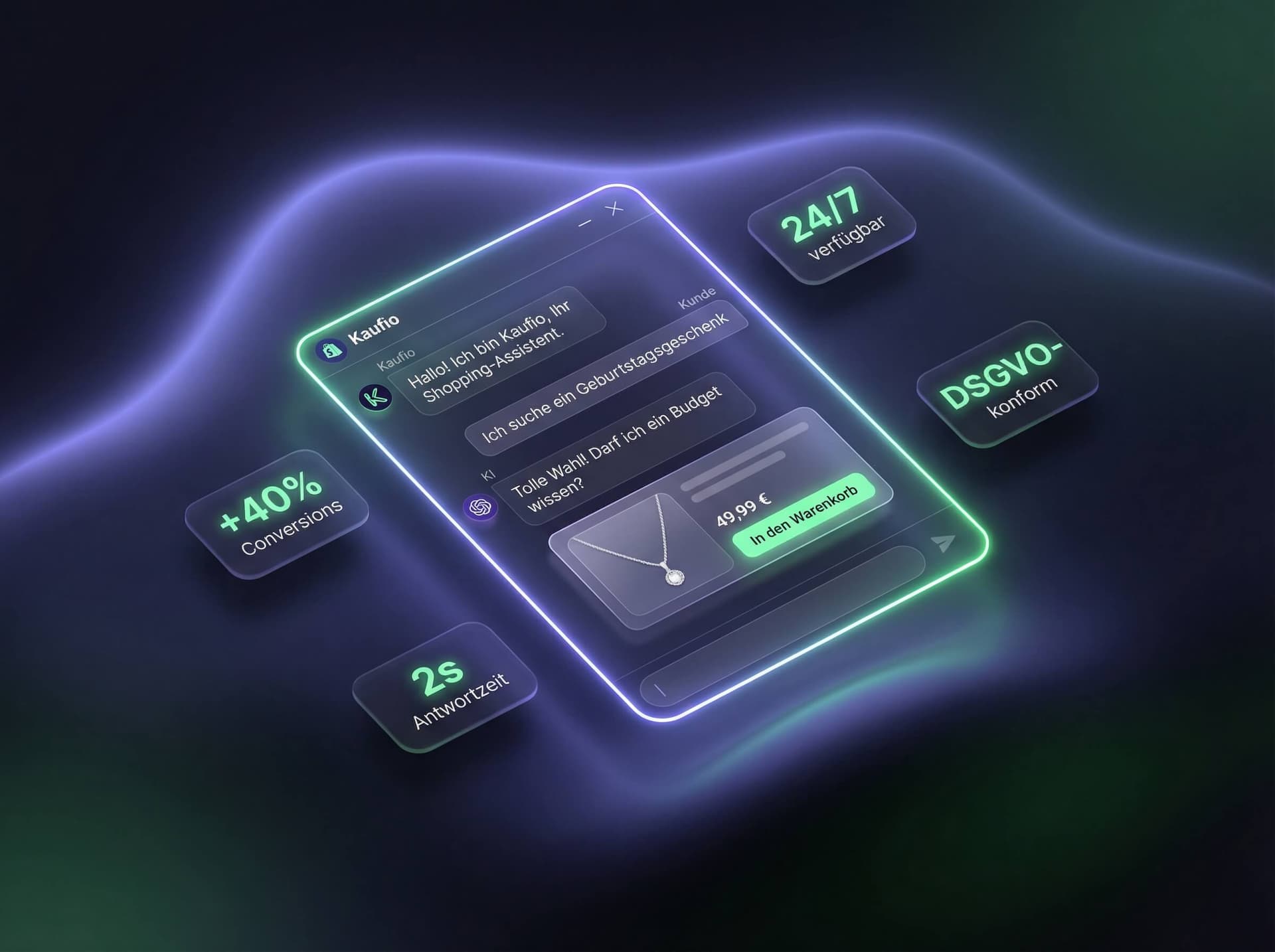 Kaufio KI Chatbot - Intelligente Produktempfehlungen im Chat